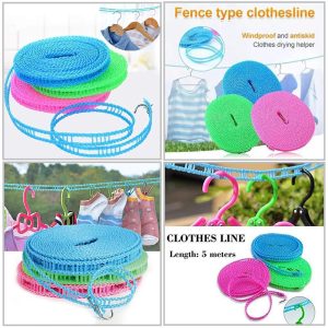Plastic Cloth Hanging Rope Clothesline - 5 Meters