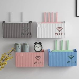 Wireless Wifi Router Shelf, Wall-mounted Cable Power Bracket Organizer, Router Wall Hanging Rack, Game Console Box