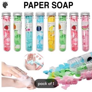 Travel Soft Paper Soap Flower Design Tube Shape Bottle Steel Cap High Quality