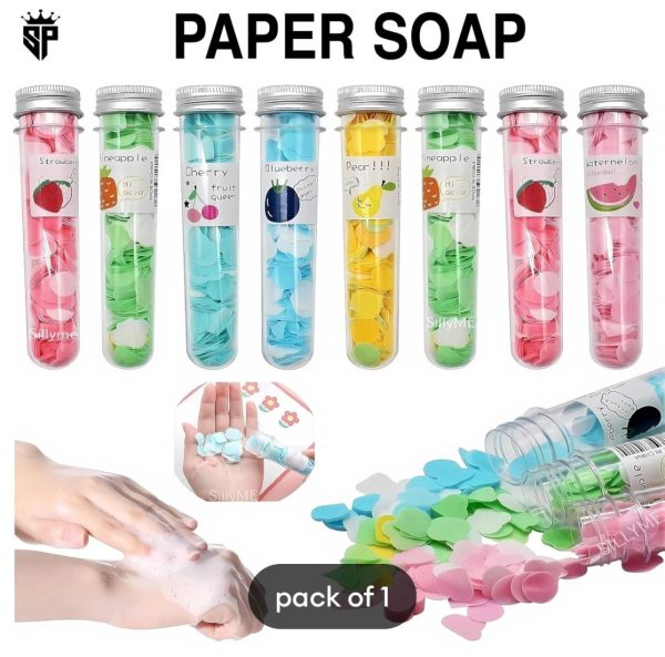 Travel Soft Paper Soap Flower Design Tube Shape Bottle Steel Cap High Quality